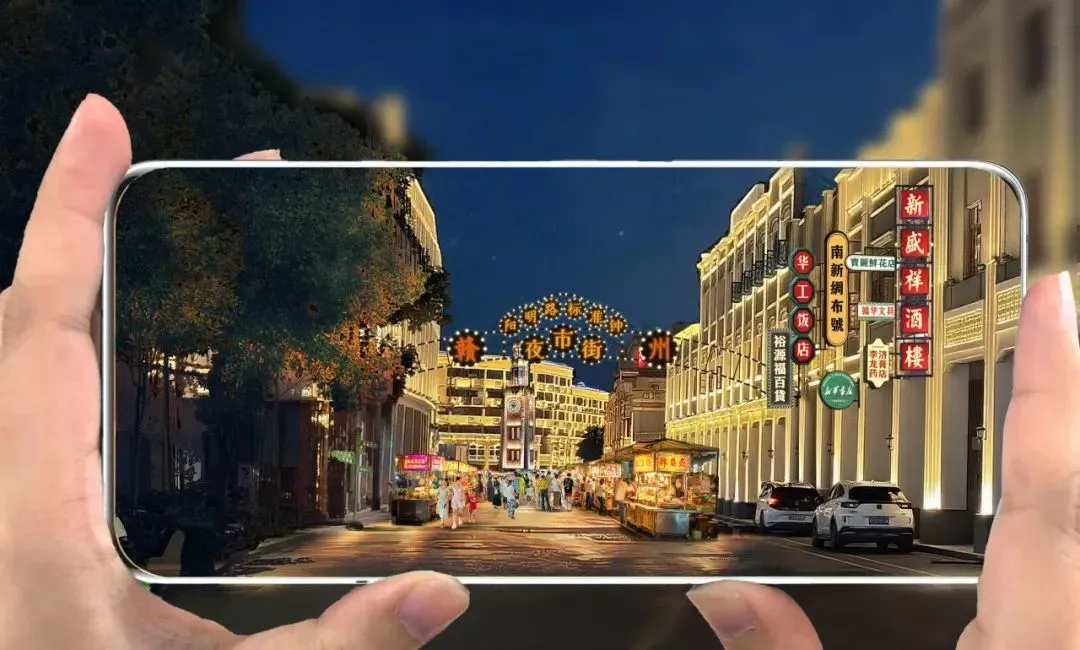 夜生活新地标!赣州阳明路标准钟夜市街开街