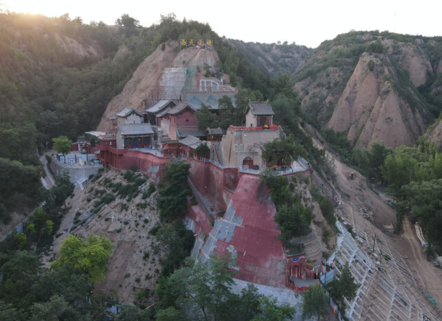 隰县小西天景区航拍全景。