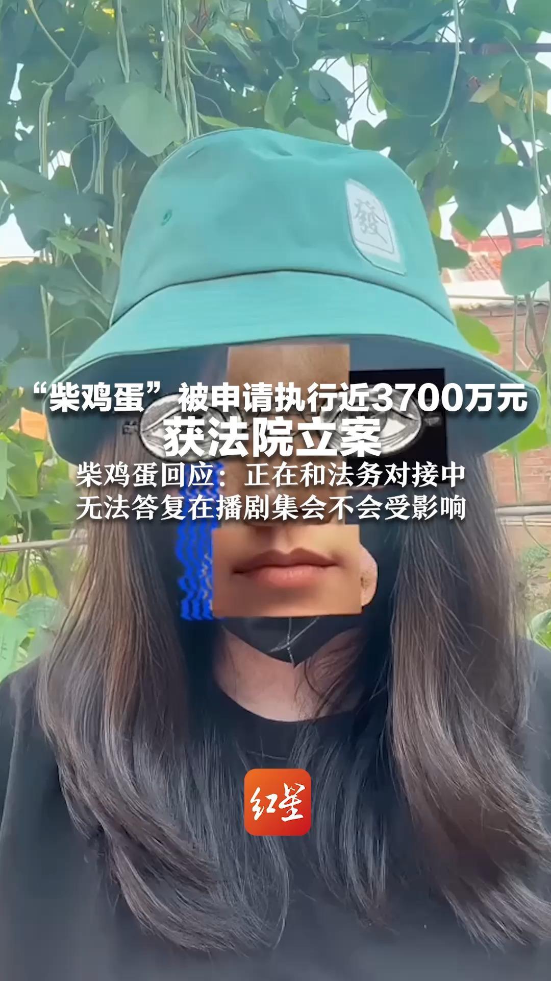 “柴鸡蛋”被申请执行近3700万获法院立案 柴鸡蛋回应：正在和法务对接中 无法答复在播剧集会不会受影响