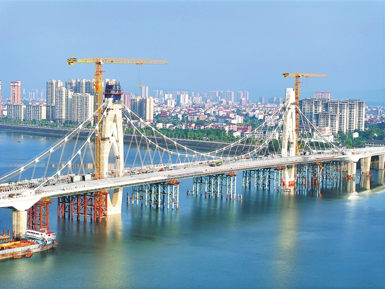 泰和县澄江大桥项目加紧建设中（图）