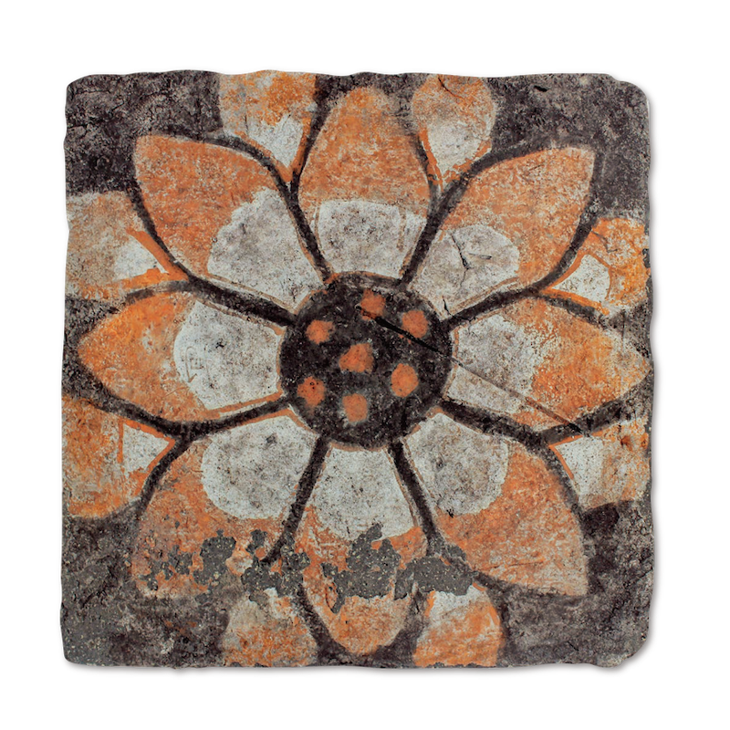 莲花藻井砖，魏晋，武威市博物馆藏。