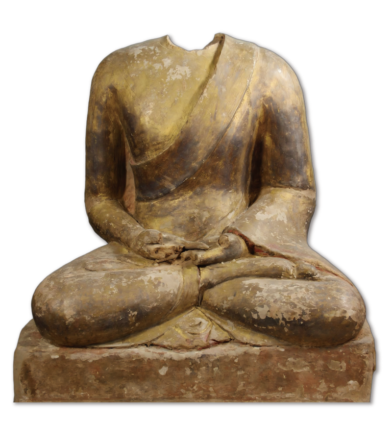 坐佛，元，武威市天梯山石窟保护研究所藏。