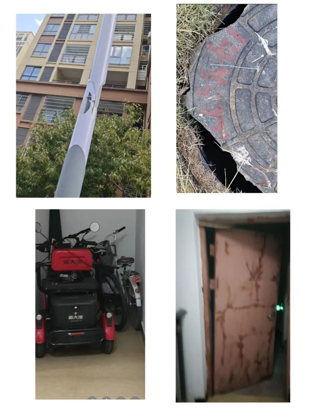 瑞金红都象湖新城路灯、消防门、窨井盖缺失破损 反映多次未处理