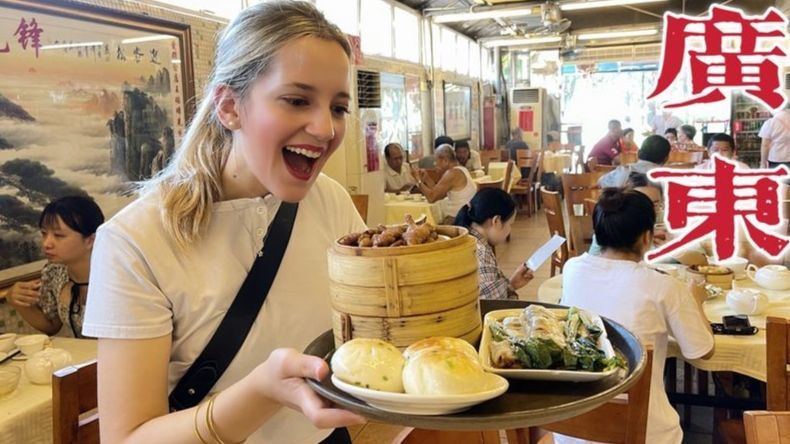 外国人体验广东早茶，好奇从早一直吃到下午？这也太好吃了！