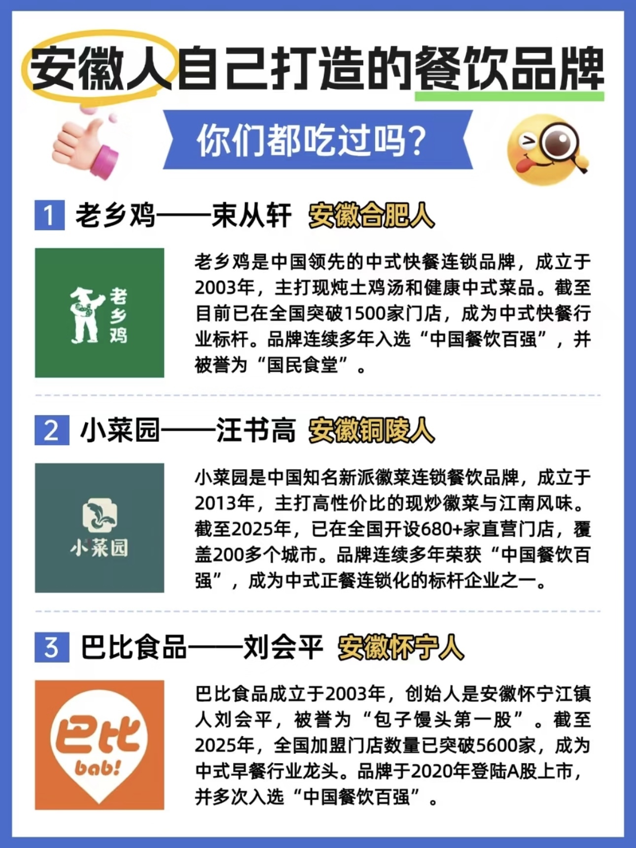 安徽人自己打造的餐饮品牌，你们都吃过吗？