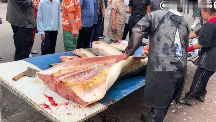 这鱼太大了，估计大多数人没吃过，像猪肉一样切着卖，这鱼好吃吗？