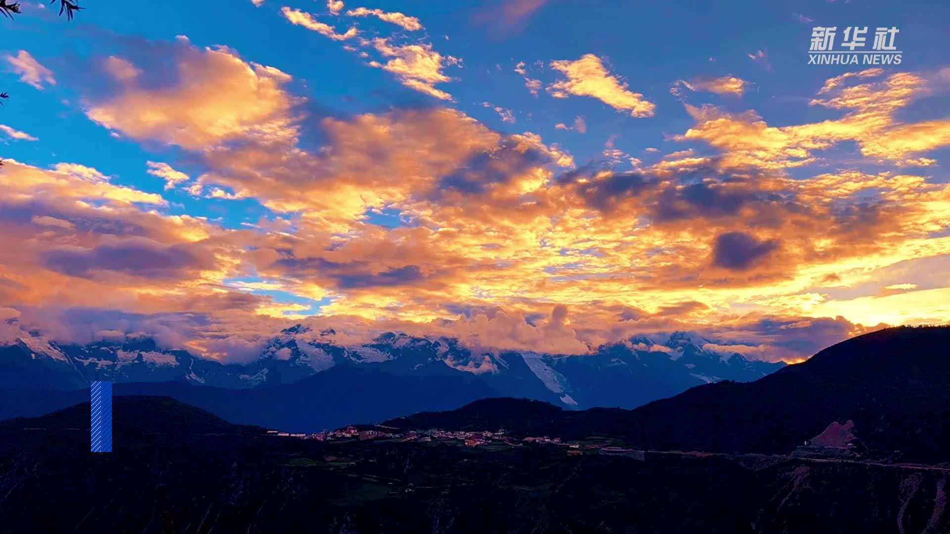 如梦似幻！梅里雪山出现超美晚霞