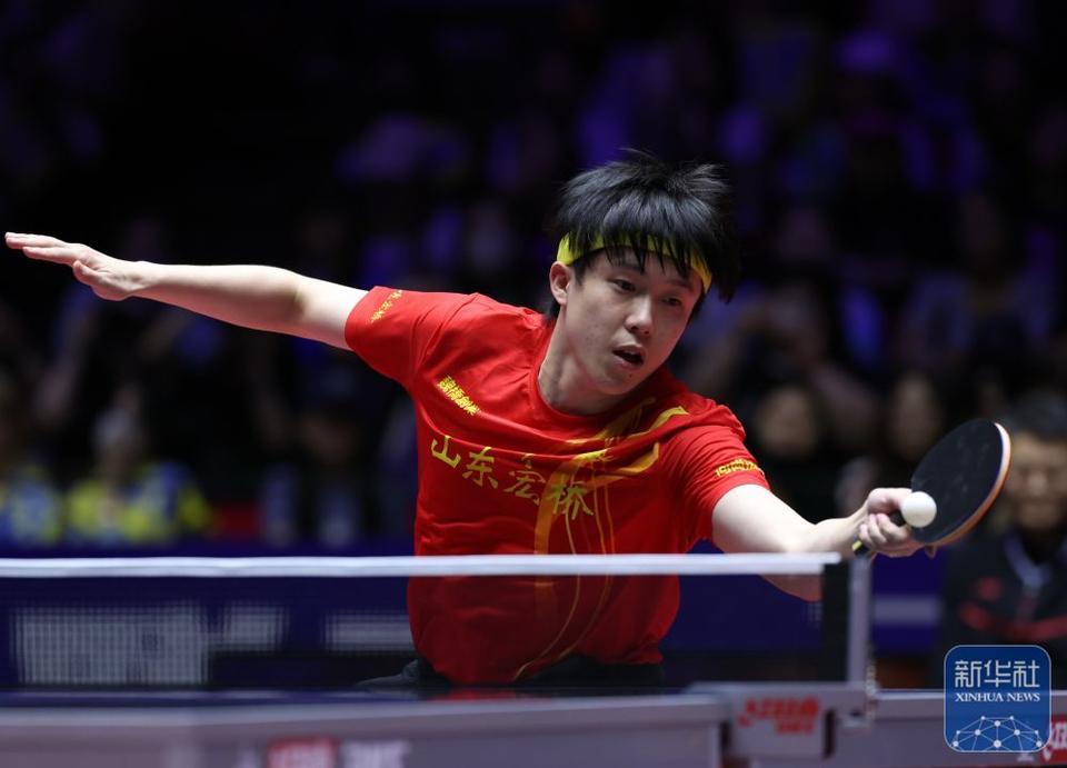 王楚钦领衔的山东魏桥取得联赛八连胜。新华社发