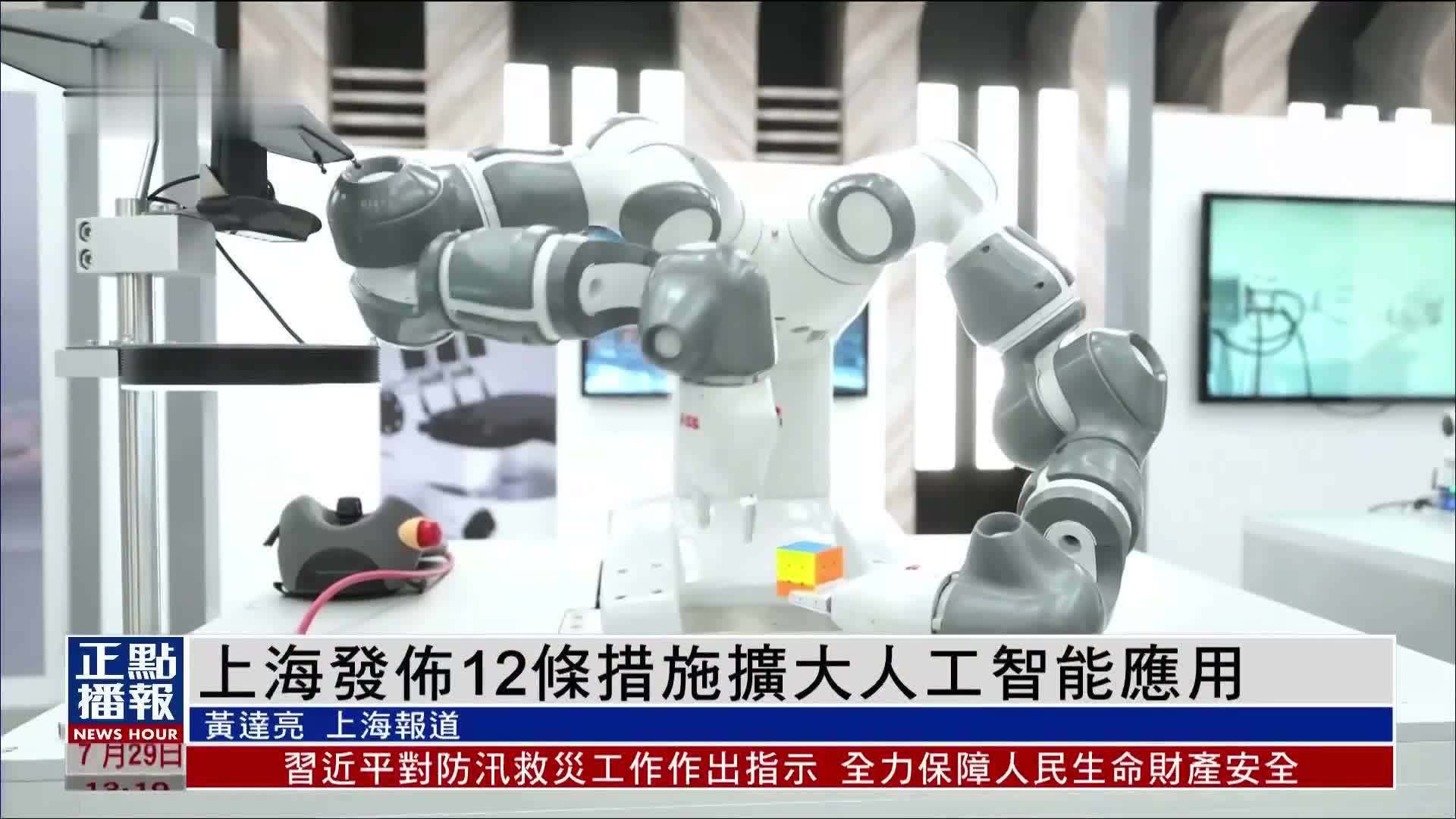 上海发布12条措施扩大人工智能应用