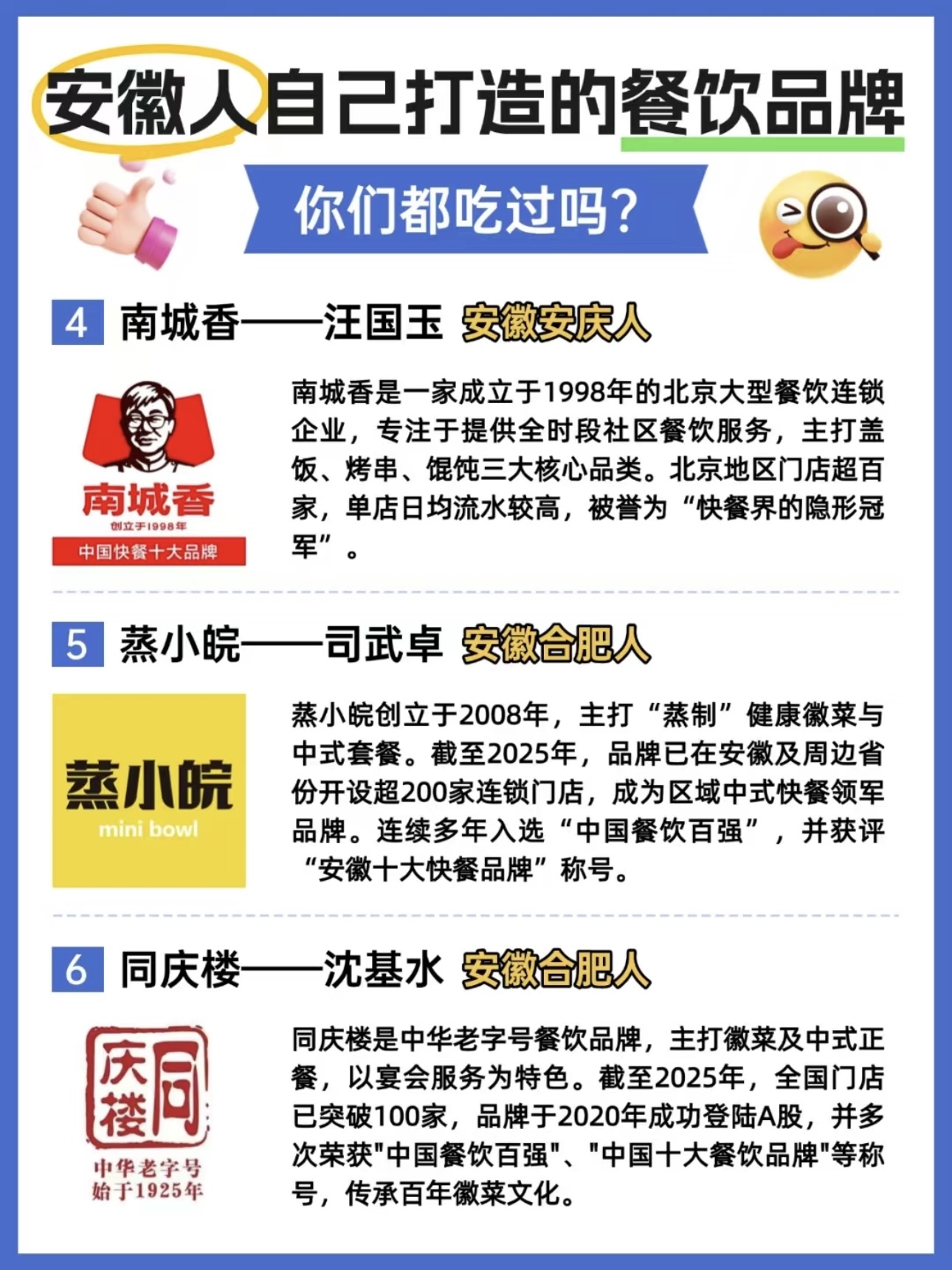 安徽人自己打造的餐饮品牌，你们都吃过吗？