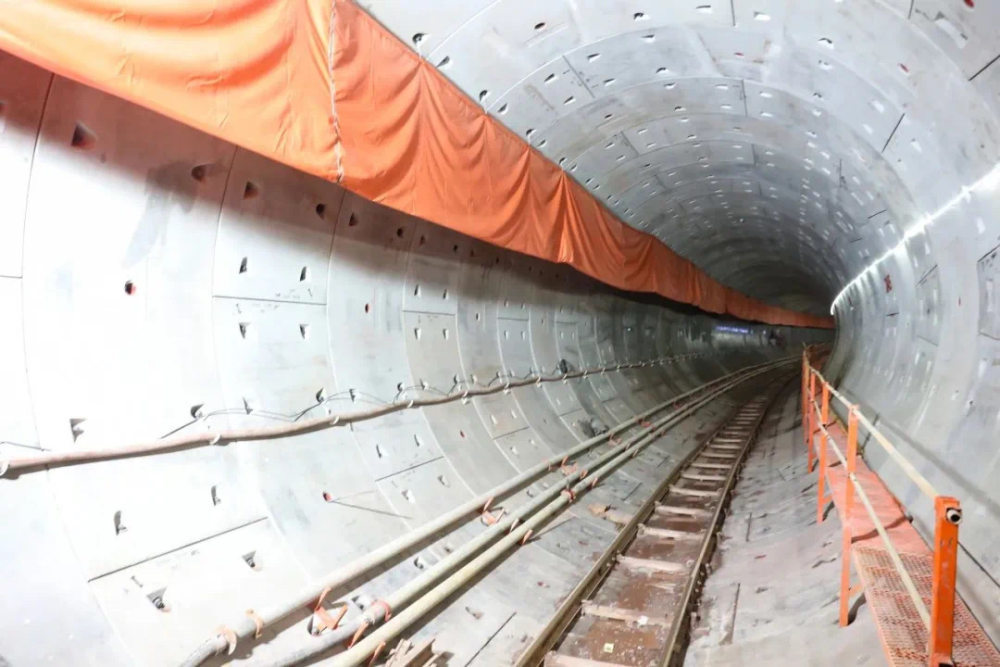 ▲轨道交通7号线一期项目建设现场。