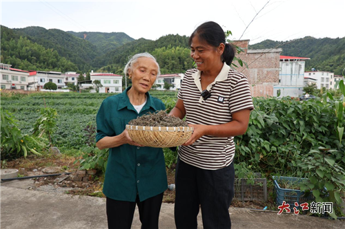 上门了解农户产品（叶斯妮 摄）