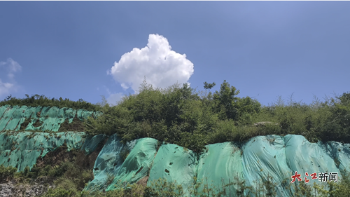 陡坡实施“植被混凝土”技术让草木扎根岩石