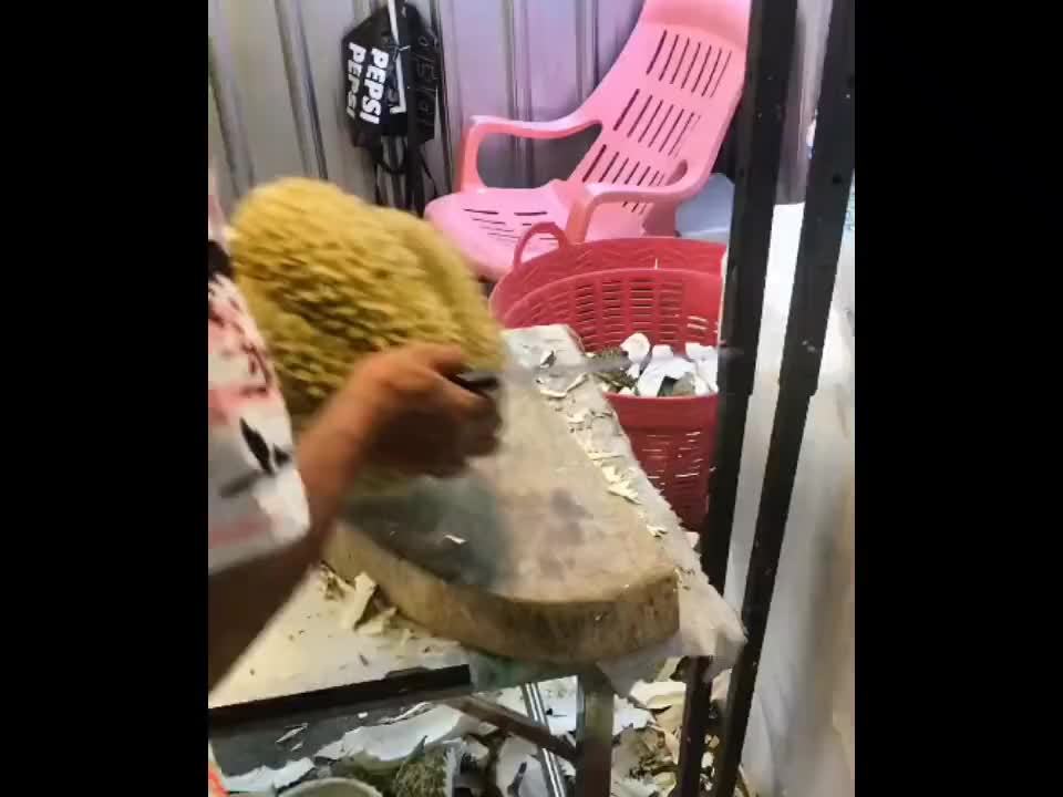 你可以永远相信泰国人开榴莲的技术，一顿操作太解压了