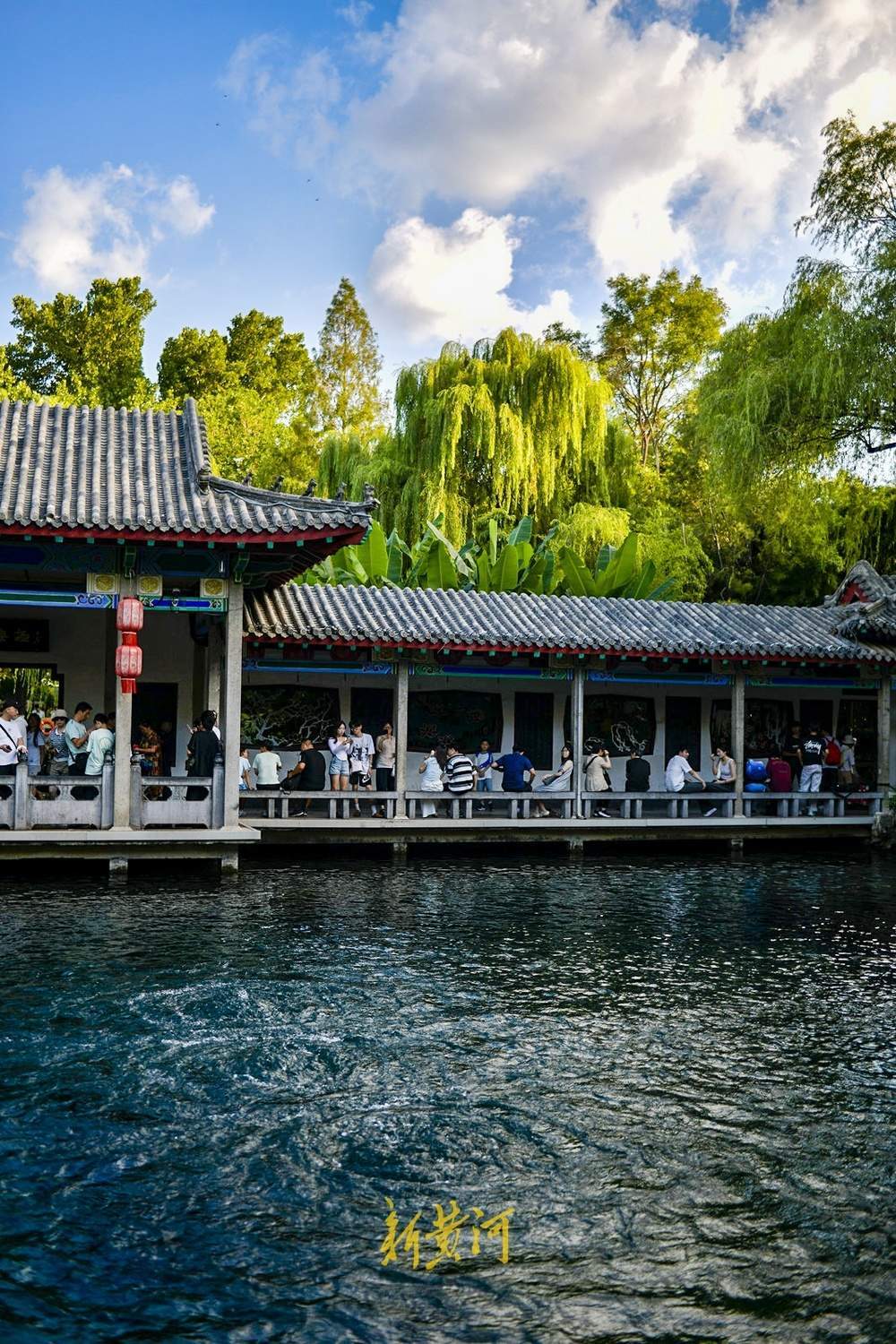 当蓝天白云映入趵突泉，一场梦幻邂逅浪漫上演