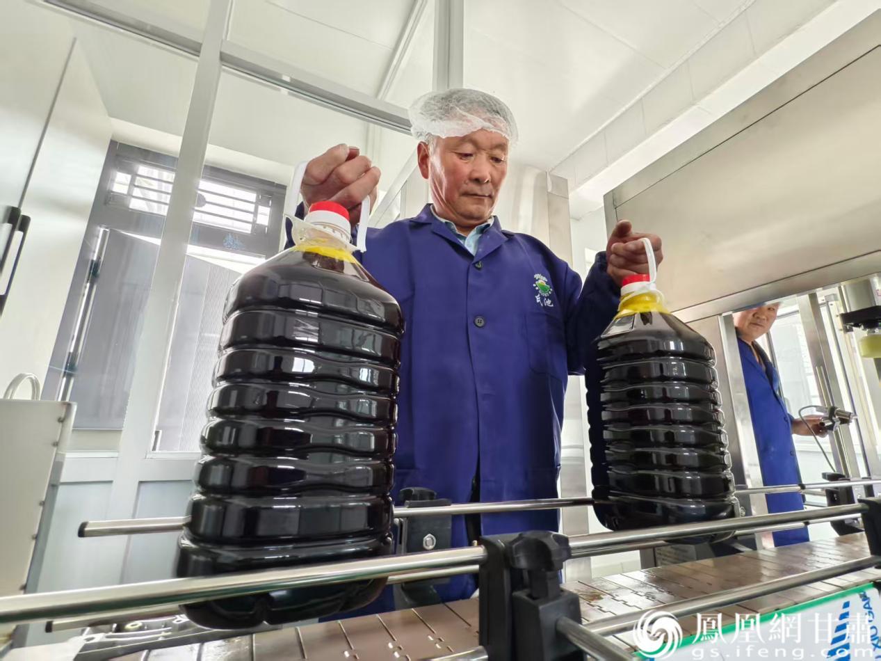 营养美味的菜籽油将搭乘电商快车销往全国各地　民乐县融媒体中心供图