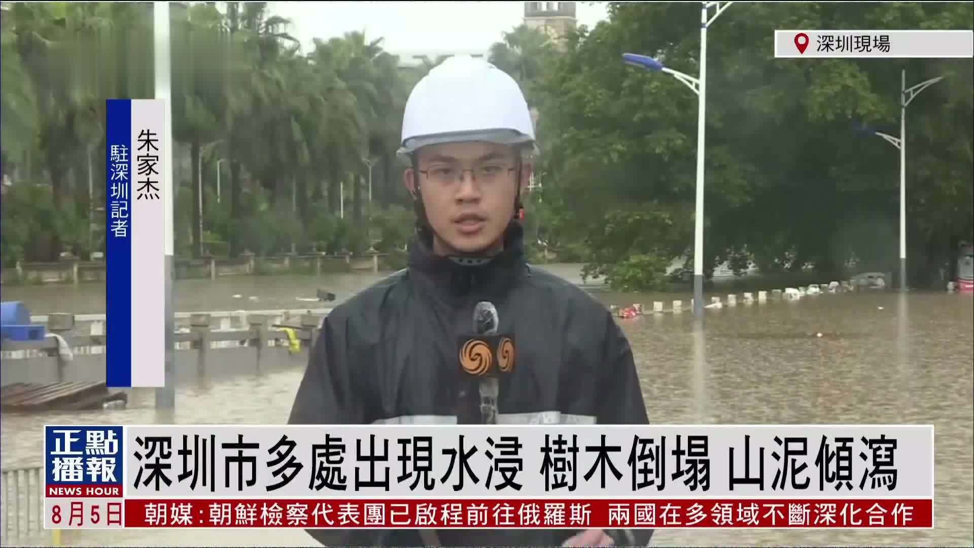 记者连线｜深圳市多处出现水浸 树木倒塌 山泥倾泻