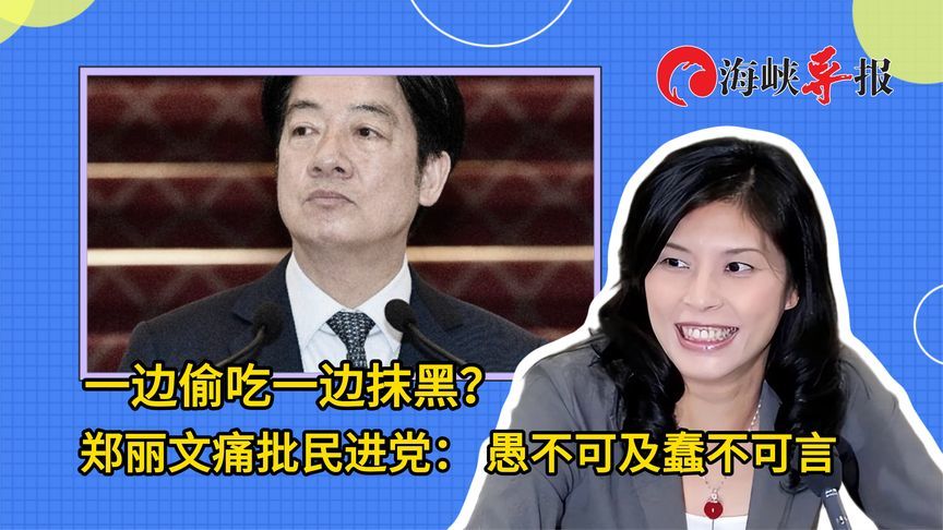 一边偷吃一边抹黑？郑丽文痛批民进党：愚不可及、蠢不可言