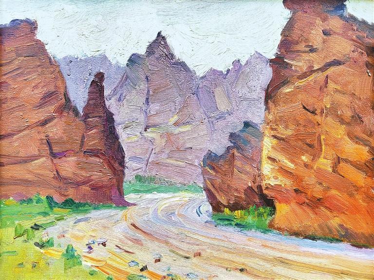 石林　（油画）　孙波（本版图片由白银市美协提供）