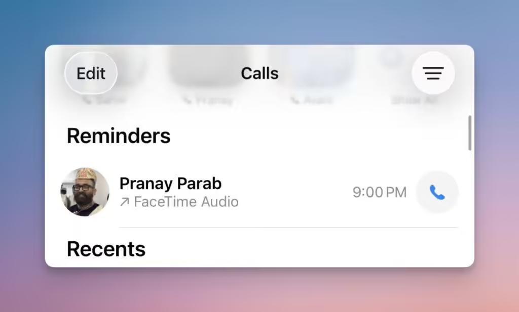 iOS 26 missed call reminder