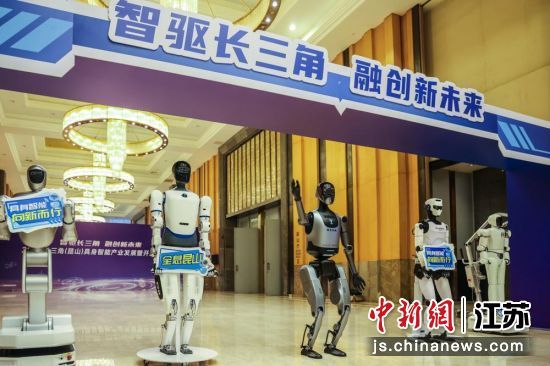 会场外的机器人展示。昆山市融媒体中心供图