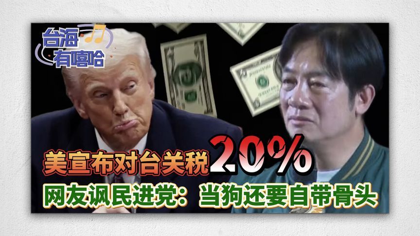 美宣布对台关税20%，网友写歌讽民进党：当狗还要自带骨头