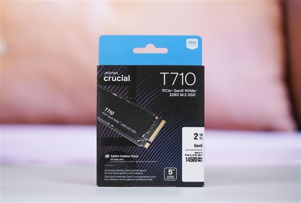 英睿达速度最快的Gen 5 SSD!T710 2TB图赏