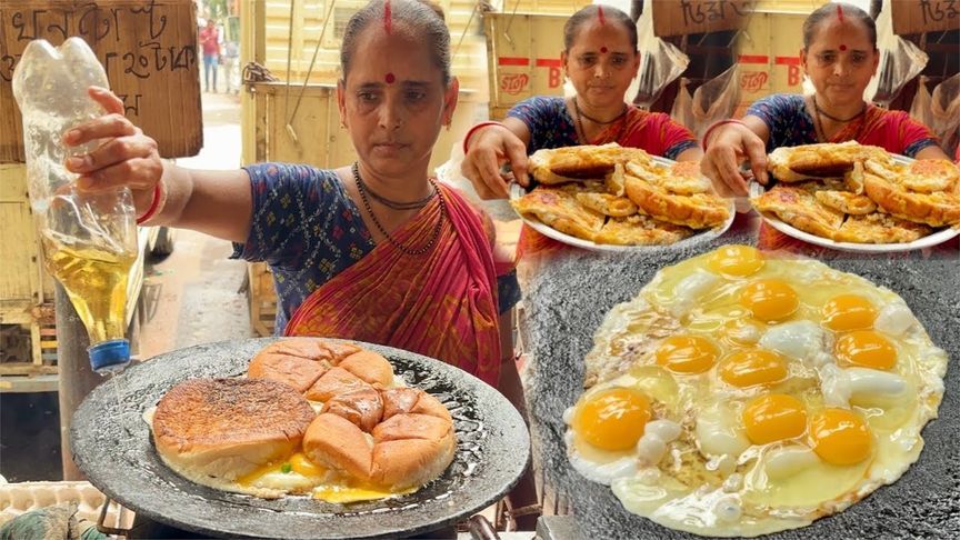 比咖喱的营养高出20倍，印度的街头早餐西施，一次要加10个蛋