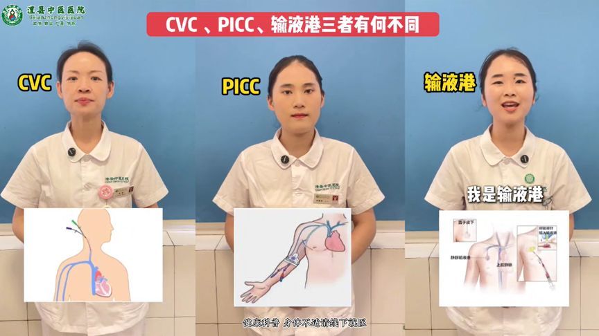 CVC、PICC、输液港您还在分不清吗？一条视频带你轻松搞懂