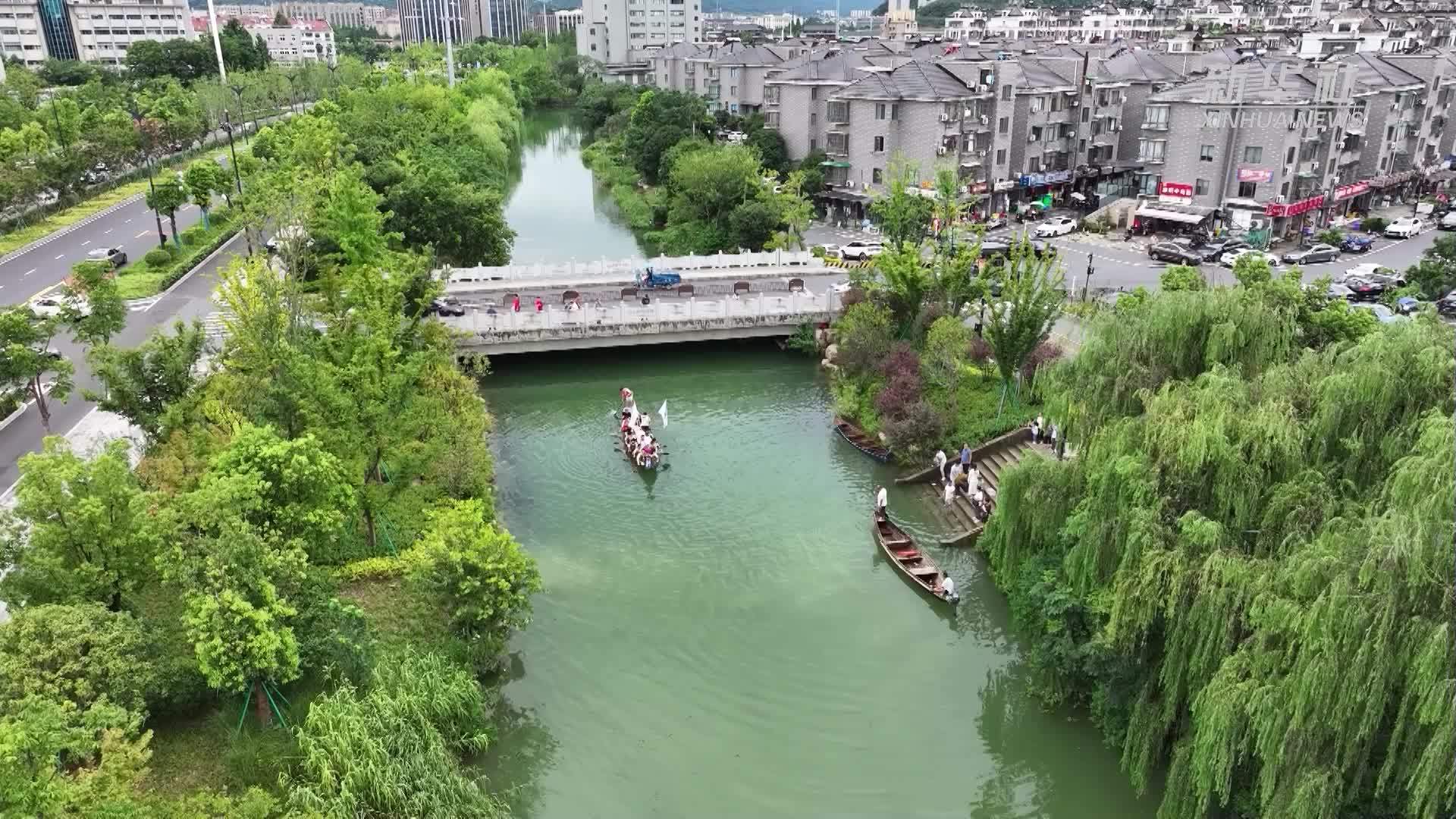 杭州余杭：劈波逐浪 少年龙舟队传承龙舟文化