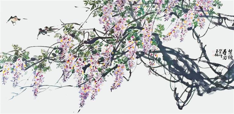 紫绶春光　（中国画）　关玉林