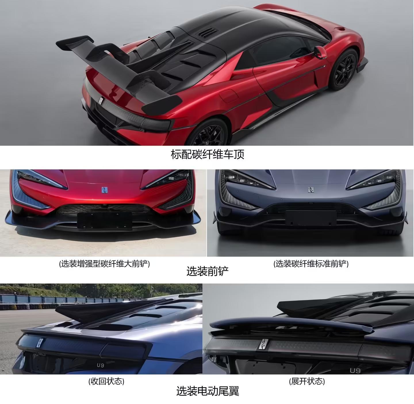 比亚迪仰望U9超跑新增车型申报：内置4台555kW功率电机