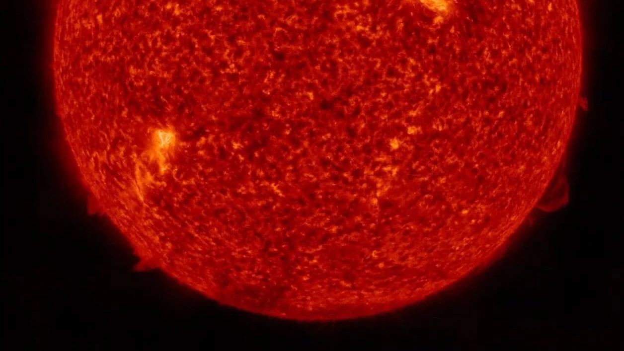 一周太阳，这是上一周NASA拍摄的太阳表面，非常壮观