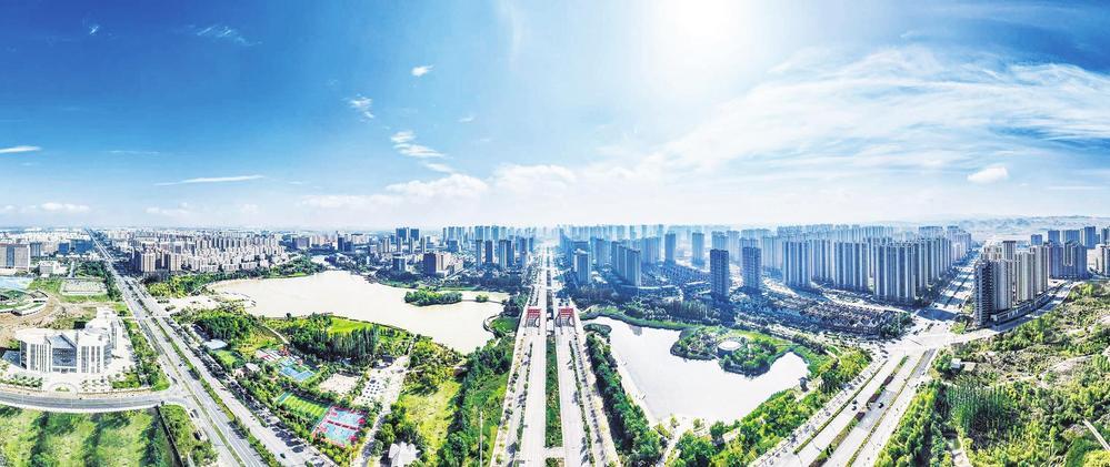 发展建设中的兰州新区　（兰州新区管委会供图）