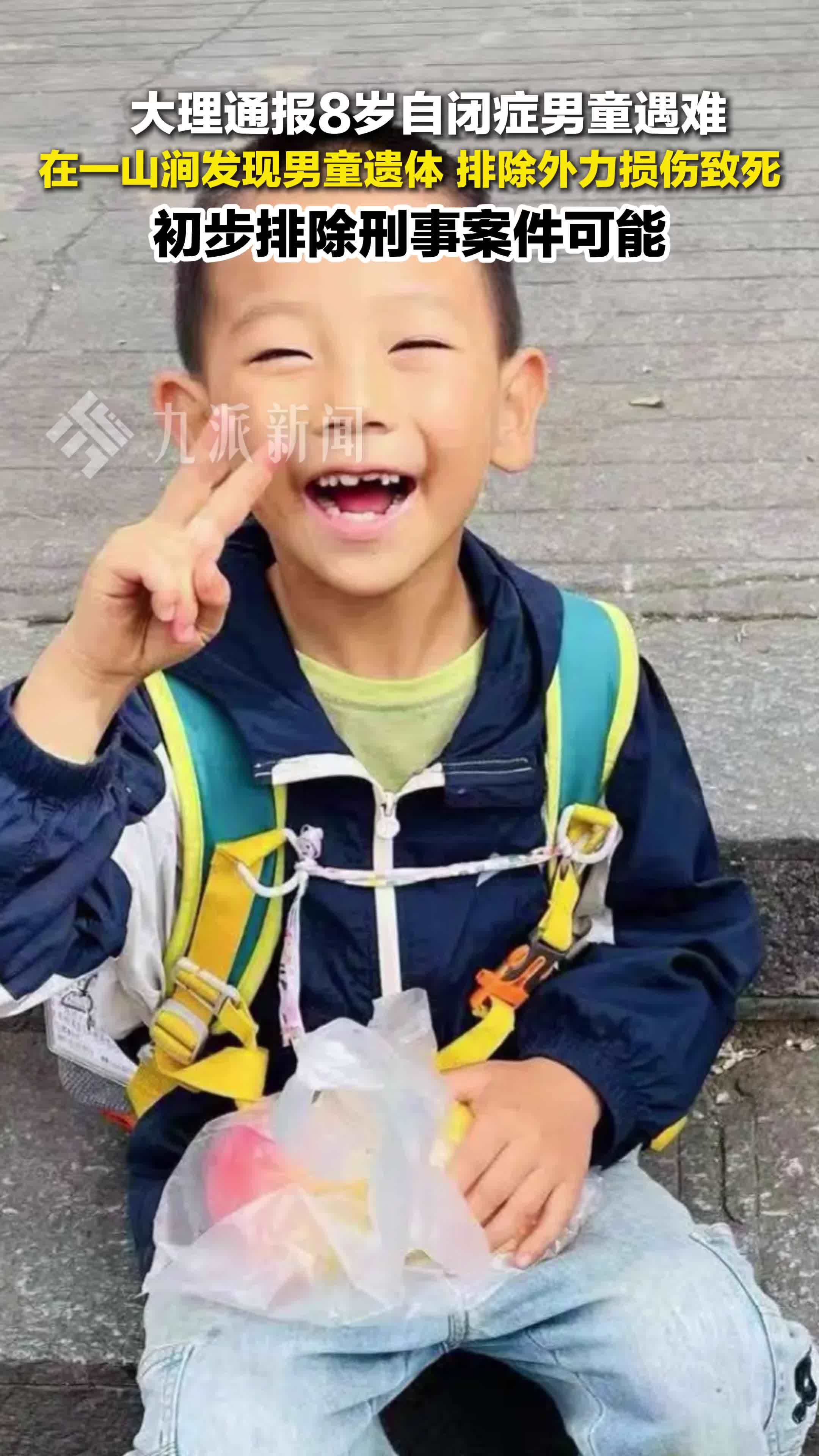 大理通报8岁自闭症男童遇难