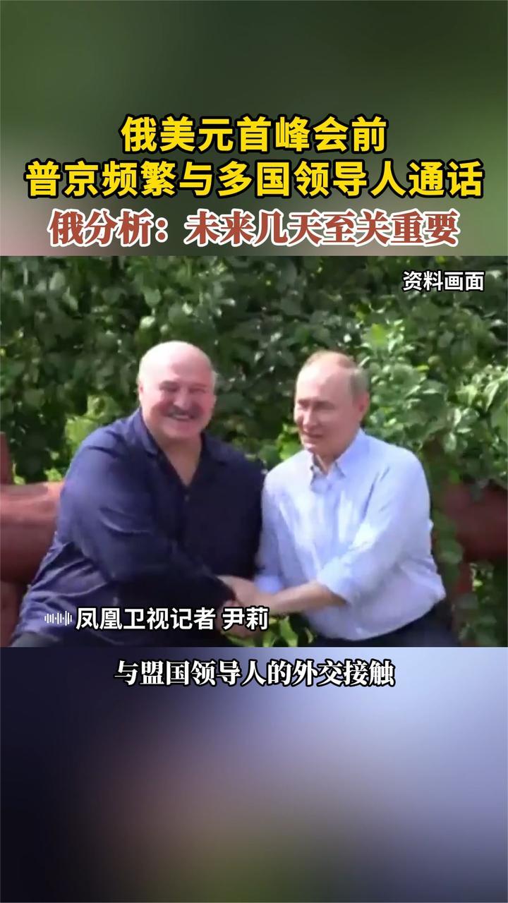 俄美元首峰会前普京频繁与多国领导人通话 分析：未来几天至关重要