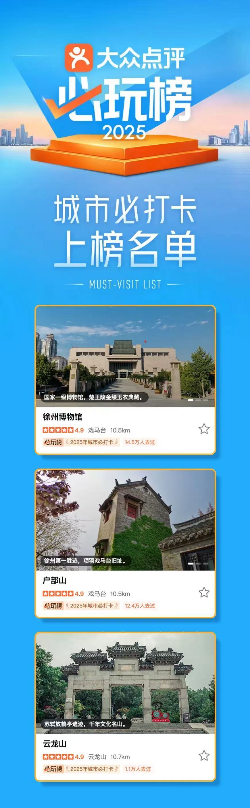 藏不住了！徐州云龙这3座地标上榜必玩清单