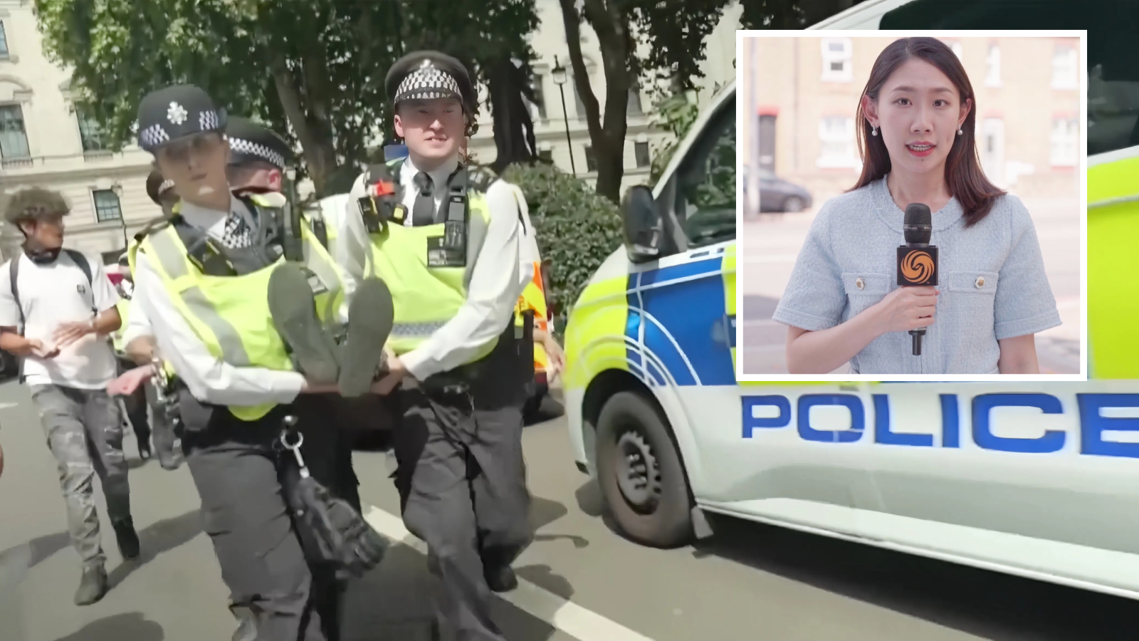 现场报道｜支持“两国方案”又大规模逮捕挺巴示威者，英国当局到底演哪出？