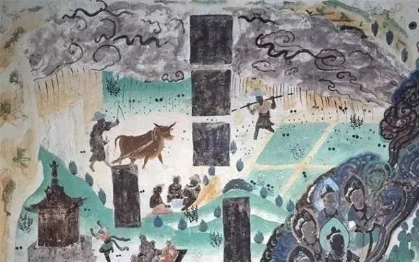 莫高窟第23窟 雨中耕作