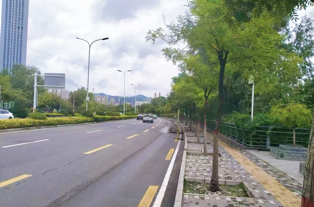 银滩湿地公园门口路段机动车临时停放点取消