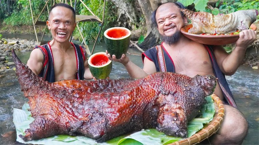 真的是靠山吃山，看一下印尼人怎么把豪猪烤了吃，太香太过瘾了