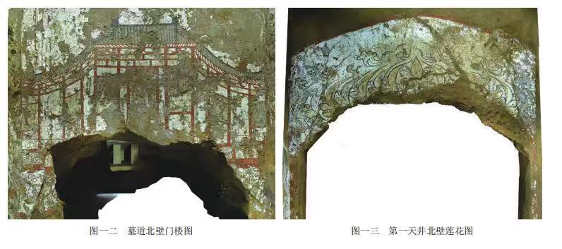 段文振墓葬中的壁画。