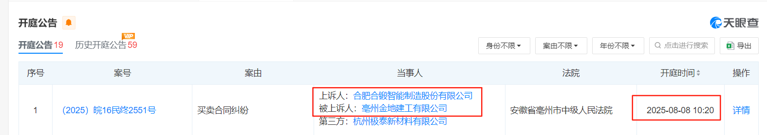涉买卖合同纠纷!合肥知名上市公司起诉亳州一国企