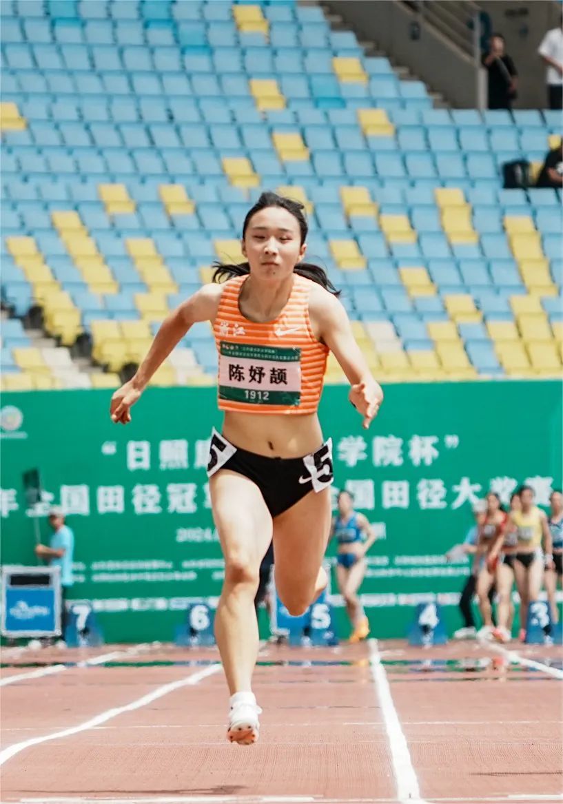 去年6月，2024年全国田径冠军赛暨全国田径大奖赛总决赛上，陈妤颉百米跑出11秒29。资料图
