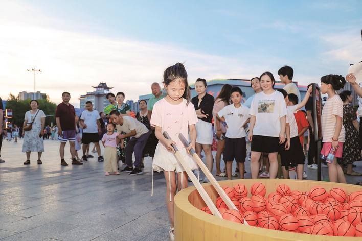 现场趣味篮球游戏