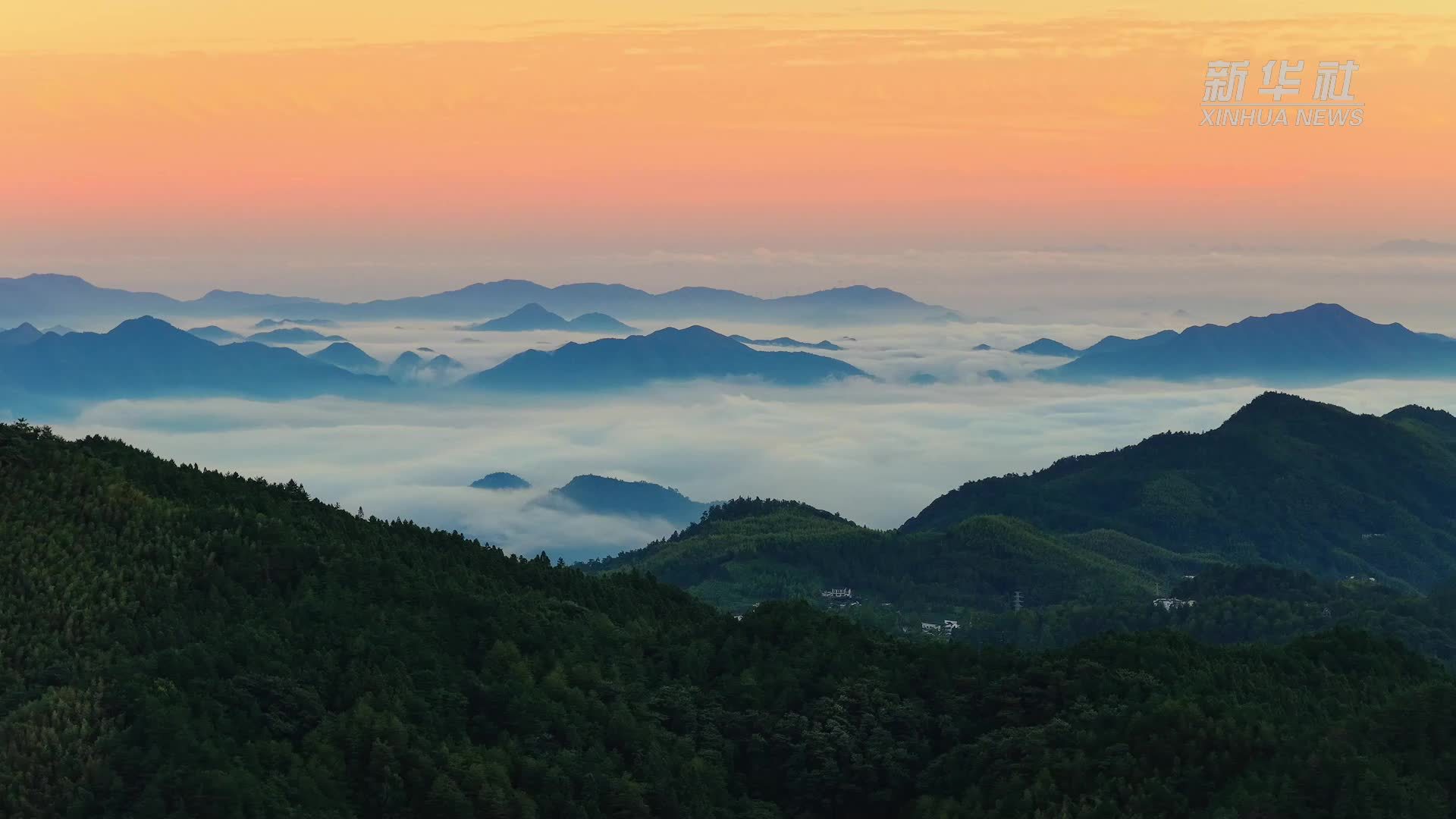 安徽九华山：雾涌峰峦美如画