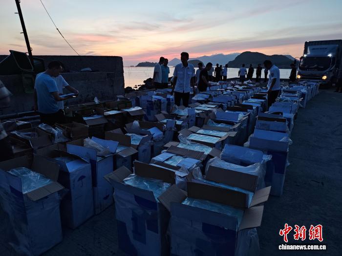 宁德海警局霞浦第二工作站成功查获一起涉嫌走私香烟案。邱少彬 摄