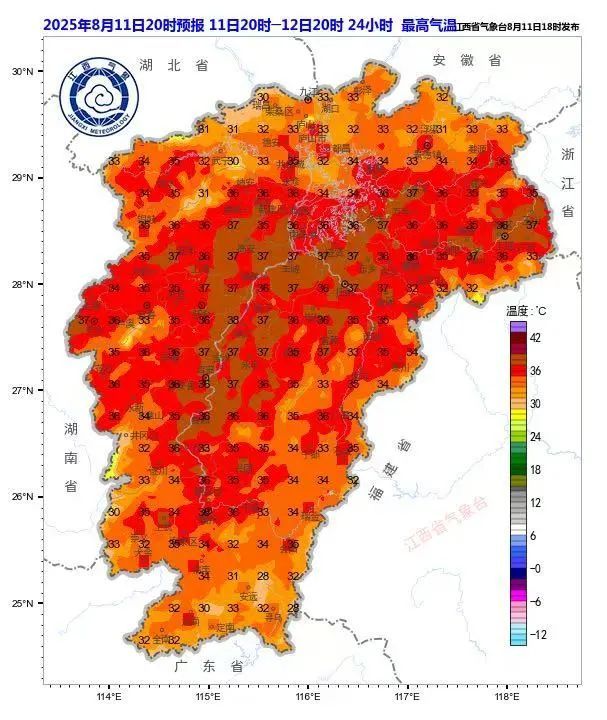 未来江西雷雨天气增多 高温范围有所缩小