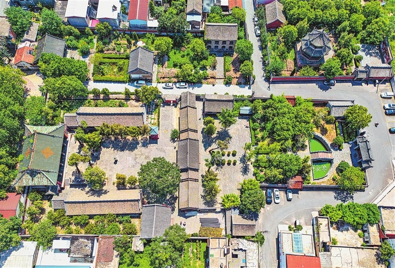 俯瞰郏县文庙。