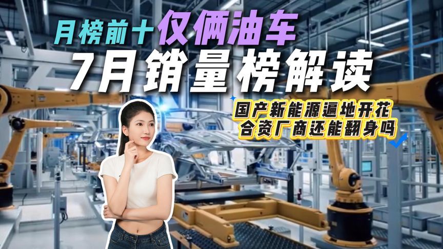 离谱！7月销量榜前10只剩2辆燃油车，看完数据我陷入沉思……
